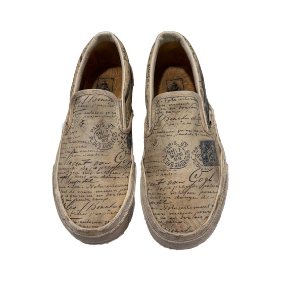 Vans Shoes - Vans Classic Slip On Vincent Van Gogh Letter Canvas Shoes Women's‎ 7